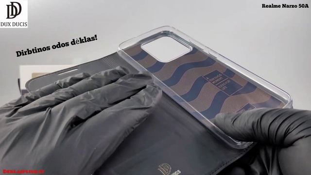Realme Narzo 50A Dux Ducis dirbtinės odos atverčiamas dėklas - juodas смотреть онлайн