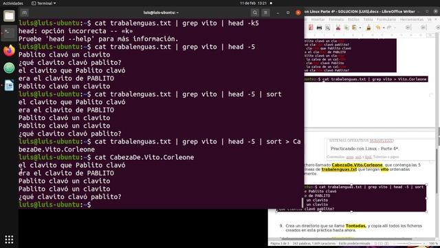 Solución a los Ejercicios PRACTICANDO con LINUX 4 - bash смотреть онлайн