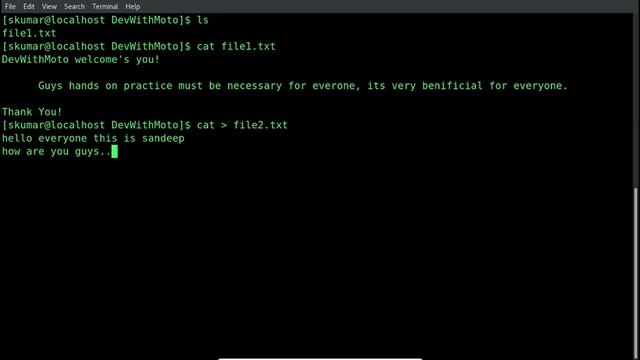 cat command in detail on CentOS. #catcommand #DevWithMoto смотреть онлайн