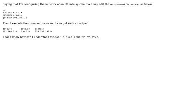 Unix & Linux: How to understand the output of route? смотреть онлайн