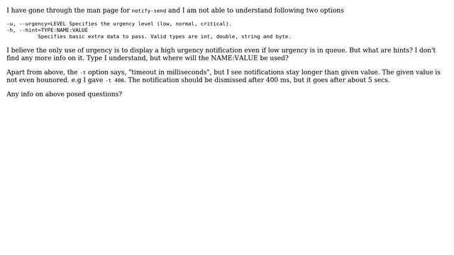 understand the options of 'notify-send' смотреть онлайн
