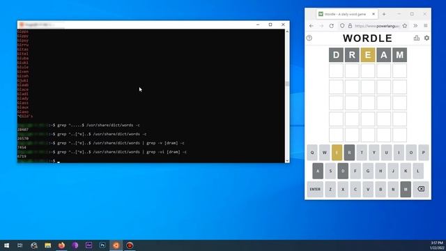 Solving WORDLE Game Using Linux Grep Tool and Regex смотреть онлайн