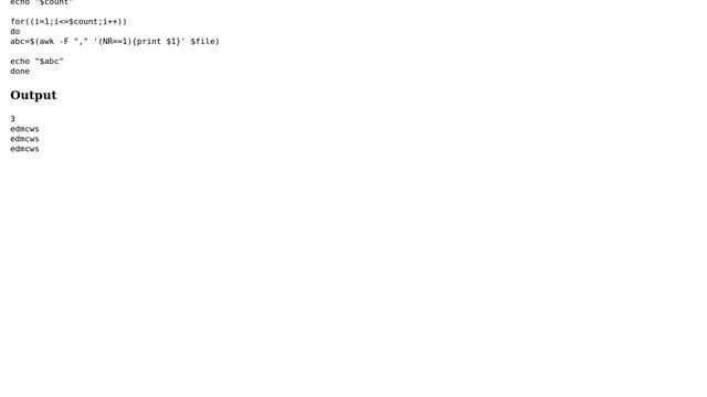 Unix & Linux: I want to print the value from csv file dynamically (2 Solutions!!) смотреть онлайн