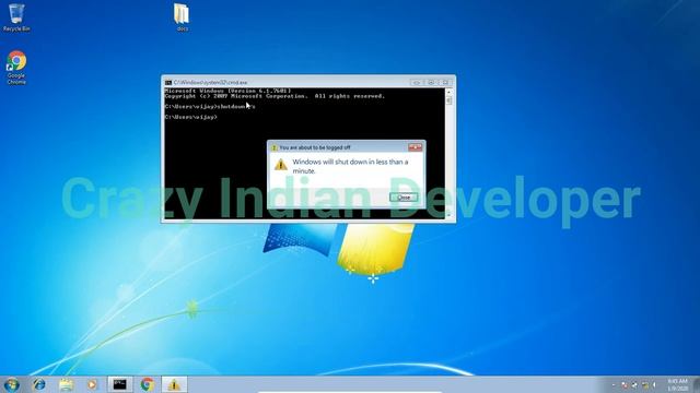 Solved | how to shutdown windows by using cmd prompt | Crazy Indian Developer смотреть онлайн