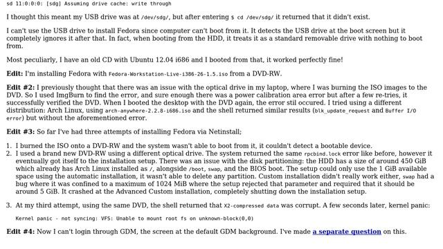 Unix & Linux: Fedora 26 i386 installation fails: "rpcbind.lock: No such file or directory" смотреть онлайн