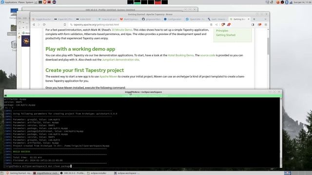 Setup Web App Environment - Java, Maven, Tomcat, Eclipse, Linux, OBS смотреть онлайн