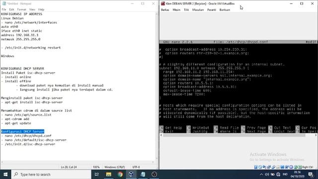 ASJ XI TKJ KONFIGURASI DHCP SERVER DEBIAN Part 4 смотреть онлайн