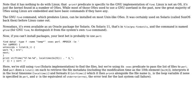 Unix & Linux: Are there any alternatives to the `find` command on linux for SunOS? (2 Solutions!!) смотреть онлайн