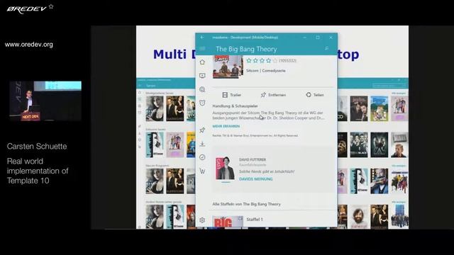 Øredev 2017 - Carsten Schuette - Real world implementation of Template 10 смотреть онлайн