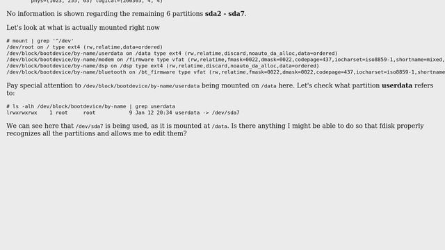 Unix & Linux: Fdisk does not match /proc/partitions or mount points (embedded) смотреть онлайн