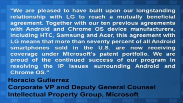 Microsoft, LG Sign Patent Agreement For Android, Chrome OS Based Devices смотреть онлайн
