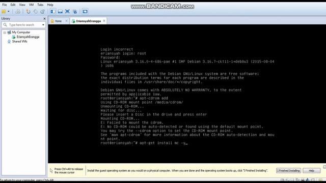 Education Time || Debian GNU / Linux 8 With VMwareWorkstation. смотреть онлайн
