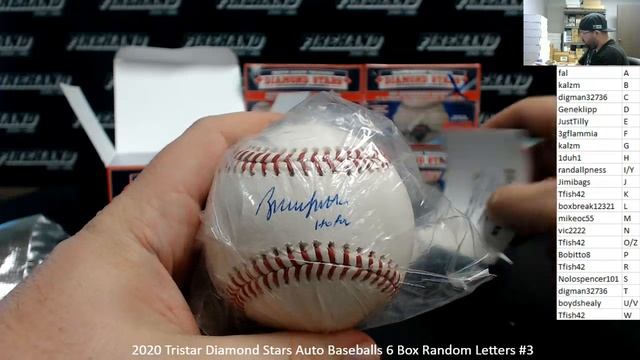 4/18/2020 2020 Tristar Diamond Stars Auto Baseballs 6 Box Random Letters #3 смотреть онлайн