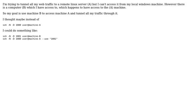 SSH Tunnel (Port forwarding) over another SSH Tunnel? смотреть онлайн