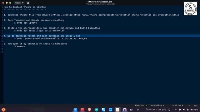 VMware install on Ubuntu 22.04 смотреть онлайн