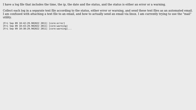 Unix & Linux: Classifying a log file in bash смотреть онлайн