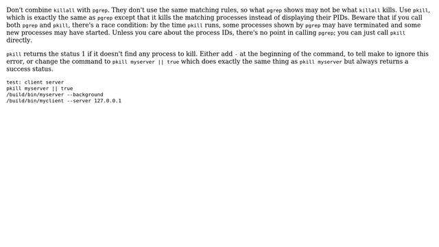 Unix & Linux: Makefile: kill a process if it is running (3 Solutions!!) смотреть онлайн