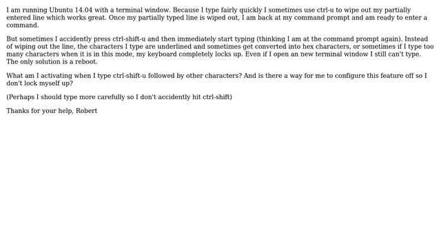 Ubuntu: Keyboard lockup when typing ＜ctrl＞＜shift＞ and random characters смотреть онлайн