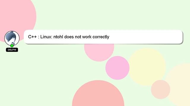 C++ : Linux: ntohl does not work correctly смотреть онлайн