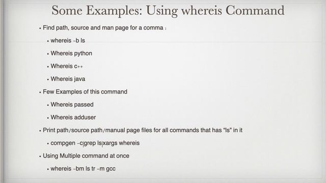Linux Command Series whereis commad смотреть онлайн
