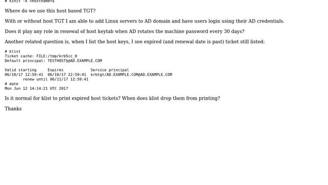 CentOS 6 AD Authentication with SSSD: Why obtain host based ticket after domain join смотреть онлайн