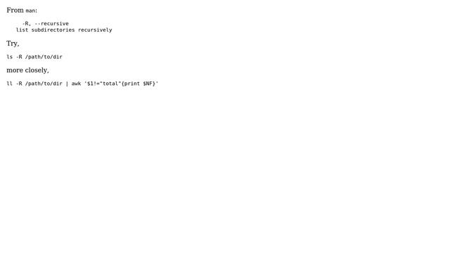 Unix & Linux: How to create a recursive manifest directory? (3 Solutions!!) смотреть онлайн