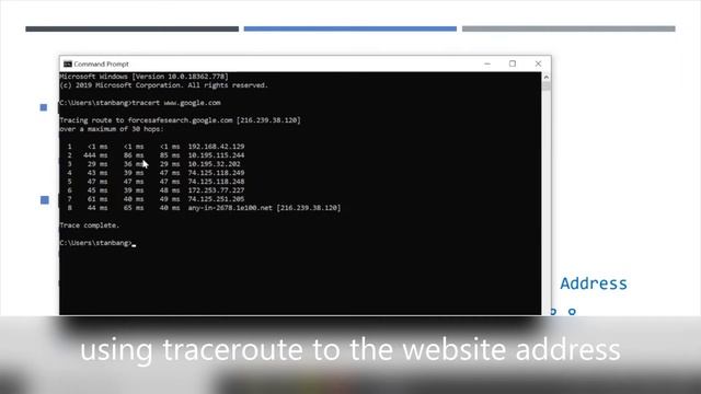 Using Traceroute to the Website Address смотреть онлайн