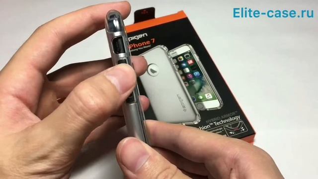 Обзор чехла SGP Spigen Hybrid Armor для iPhone 8/7 серебристый смотреть онлайн
