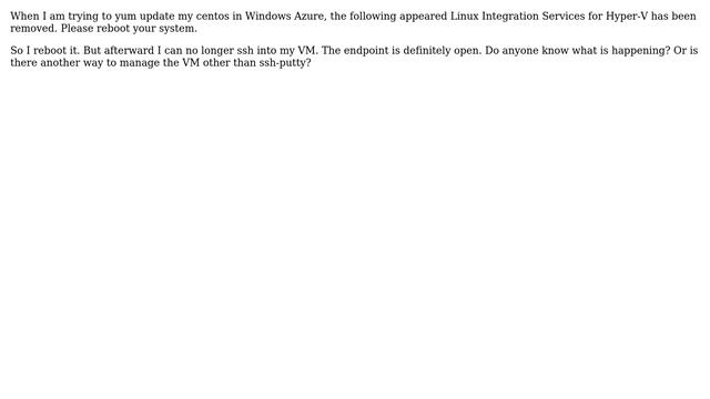 DevOps & SysAdmins: Wndows Azure: "Linux Integration Services for Hyper-V has been removed." смотреть онлайн