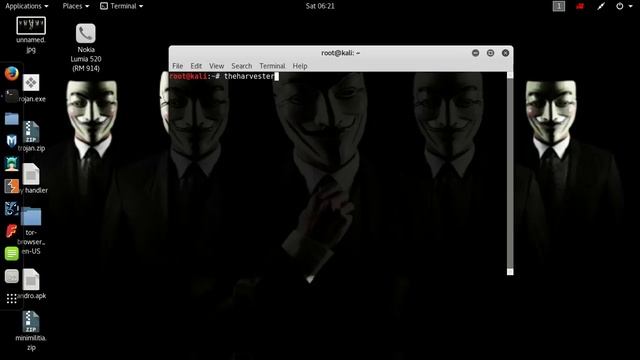 information gathering using theharvester kali linux смотреть онлайн