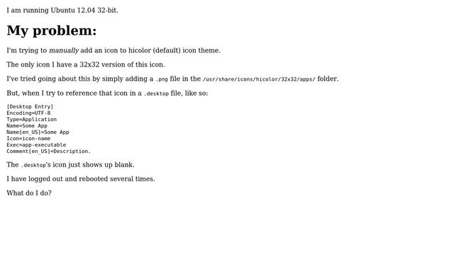 Unix & Linux: How do I add icons to the hicolor icon theme manually? смотреть онлайн