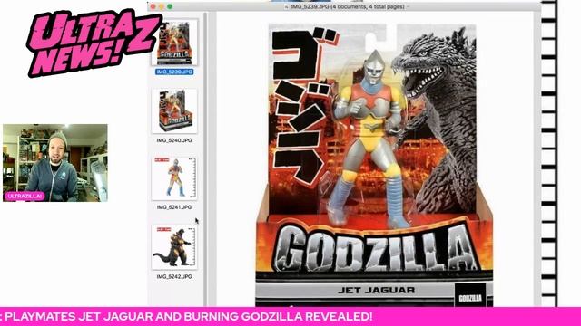 ULTRA Z NEWS: PLAYMATES TOYS JET JAGUAR & BURNING GODZILLA REVEALED! смотреть онлайн