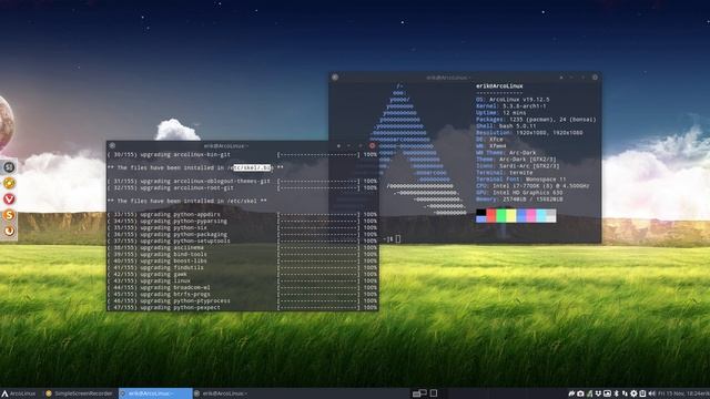 ArcoLinux : 1214 the story of a bonsai becoming a bonsai-tree - neofetch - take action смотреть онлайн