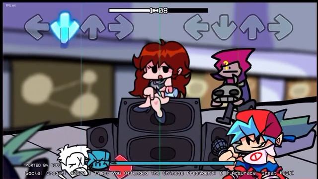 Wow nice mod Social Credit 1000+ awokawok Friday night funkin' Super Idol mod Gameplay смотреть онлайн