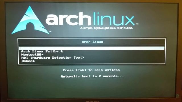 Arch Linux Syslinux GUI Splash Boot Menu смотреть онлайн