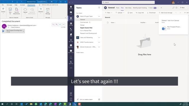 How to Drag and Drop email attachments to Microsoft Teams смотреть онлайн