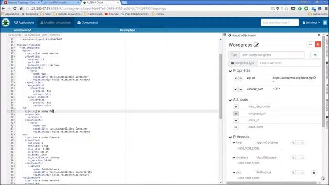 Déploiement de wordpress dans Openstack, en mode libre-service avec Alien4Cloud смотреть онлайн