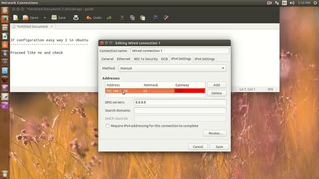 IP configuration in Ubuntu Easy way Method 2 Cute Tut's смотреть онлайн