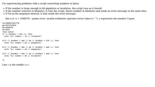 Unix & Linux: Script with multiple arithmetic conditions failing (2 Solutions!!) смотреть онлайн