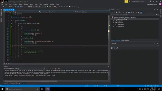 C# TUTORIAL PART 2/5 (EXCEPTION HANDLING) смотреть онлайн