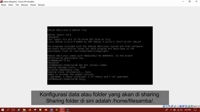 TUTORIAL KONFIGURASI SAMBA FILE SHARING PADA DEBIAN смотреть онлайн