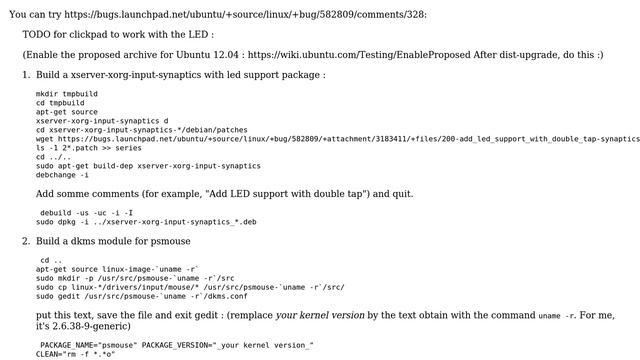 Unix & Linux: Synaptics touchpad LED support смотреть онлайн