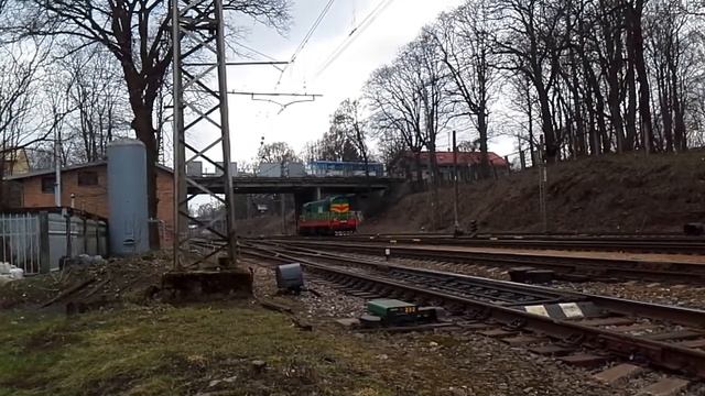 Маневры ЧМЭ3 - 4846 на станции Торнякалнс.