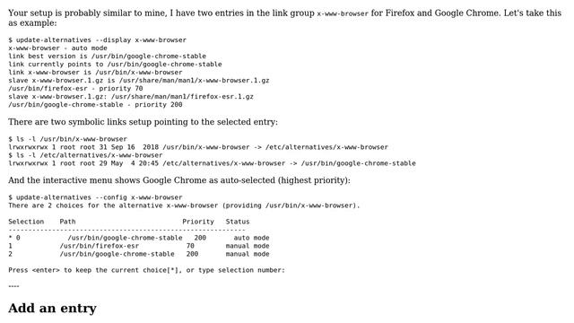 Unix & Linux: How to add browser to update-alternatives? смотреть онлайн