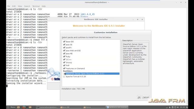 NetBeans 6.9 Installation in Debian 8.10 смотреть онлайн
