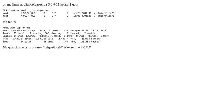 linux migration/N high cpu consumption (2 Solutions!!) смотреть онлайн
