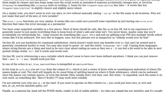 Code Review: Linux backup script written in bash for tar (2 Solutions!!) смотреть онлайн