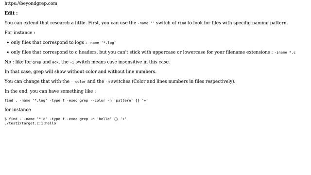 Unix & Linux: Is there a simpler way to grep all files under a directory? (5 Solutions!!) смотреть онлайн