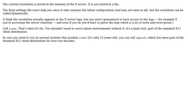 Unix & Linux: Is the current screen resolution saved to a file anywhere? (2 Solutions!!) смотреть онлайн
