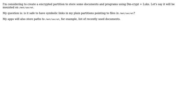 Unix & Linux: Partition encryption vs symbolic links смотреть онлайн
